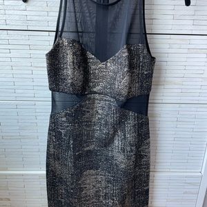 Jay Godfrey Gold & Black Dress Size 0